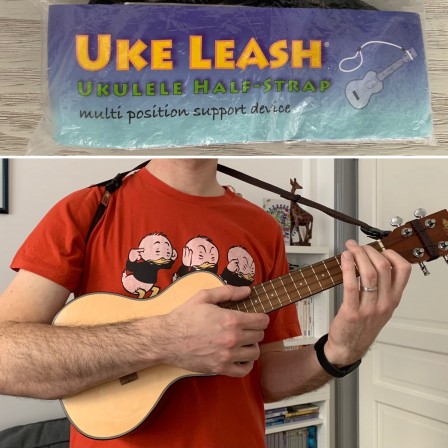Sangle Uke Leash en action, mar. 2021